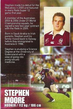 2006 Queensland Reds #NNO Stephen Moore Back